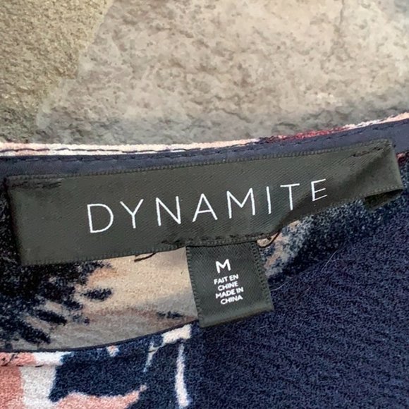 Floral pattern navy blue dress - Picture 4 of 4